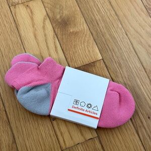 Pink and Gray Socks by Definite Articles Size Medium